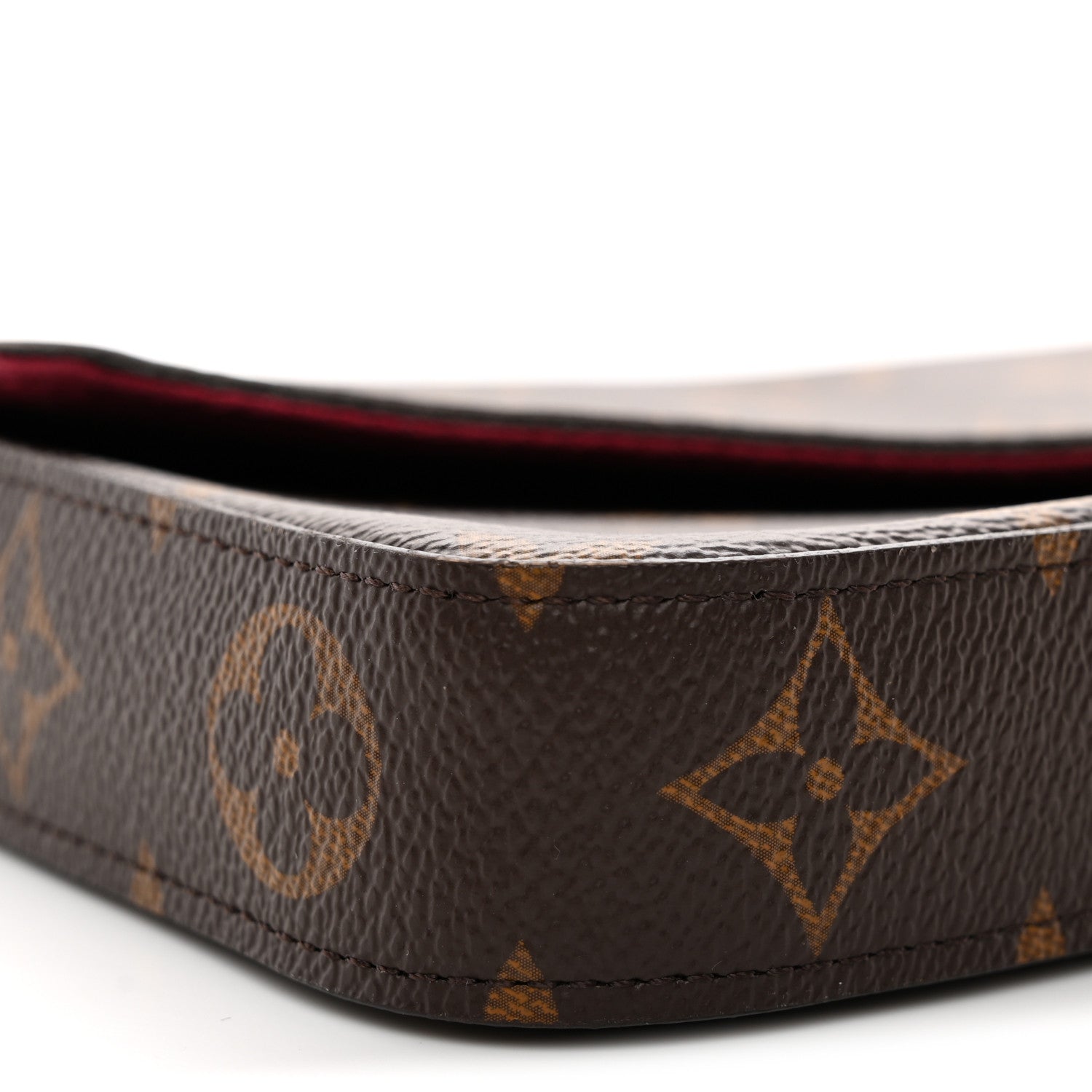 Monogram Pochette Felicie Chain Wallet Fuchsia