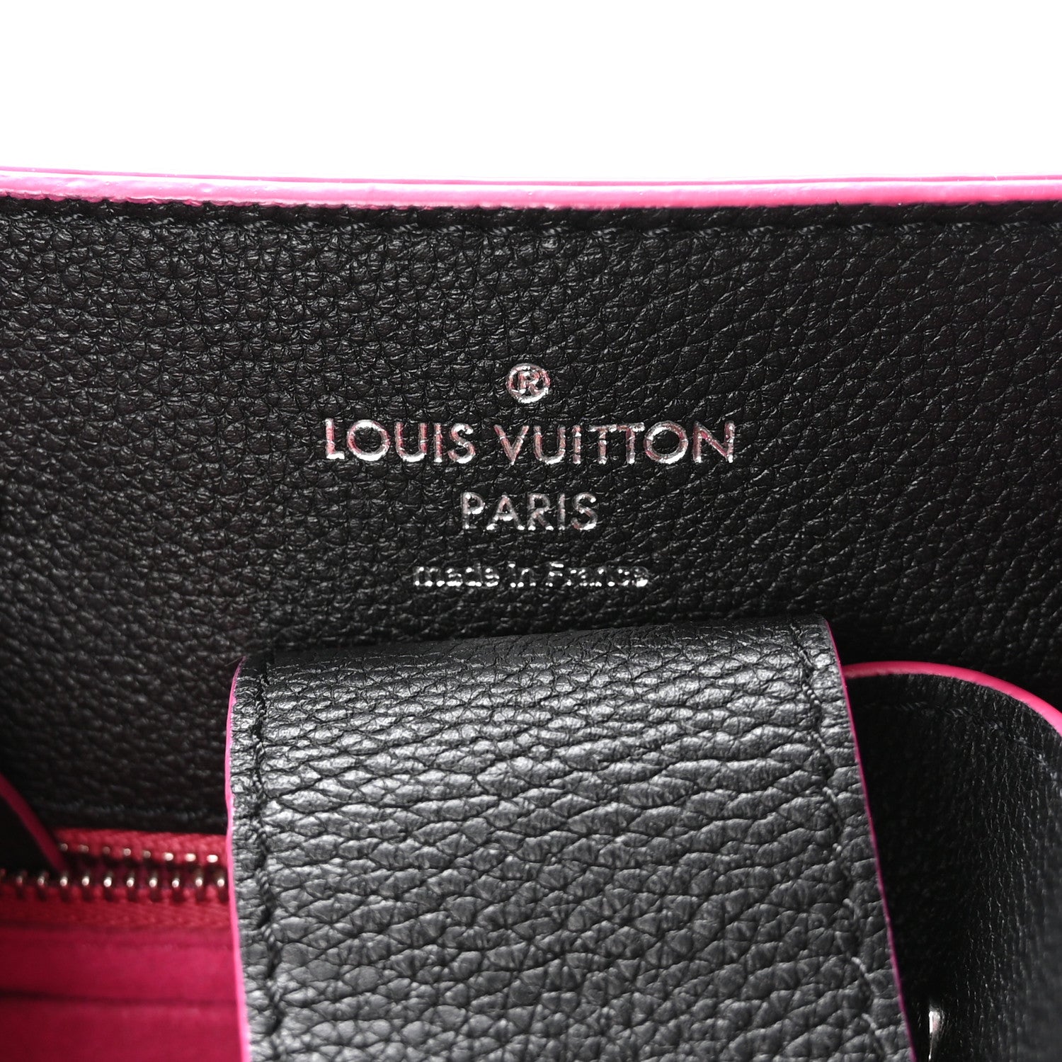 Calfskin Lockme Bucket Black