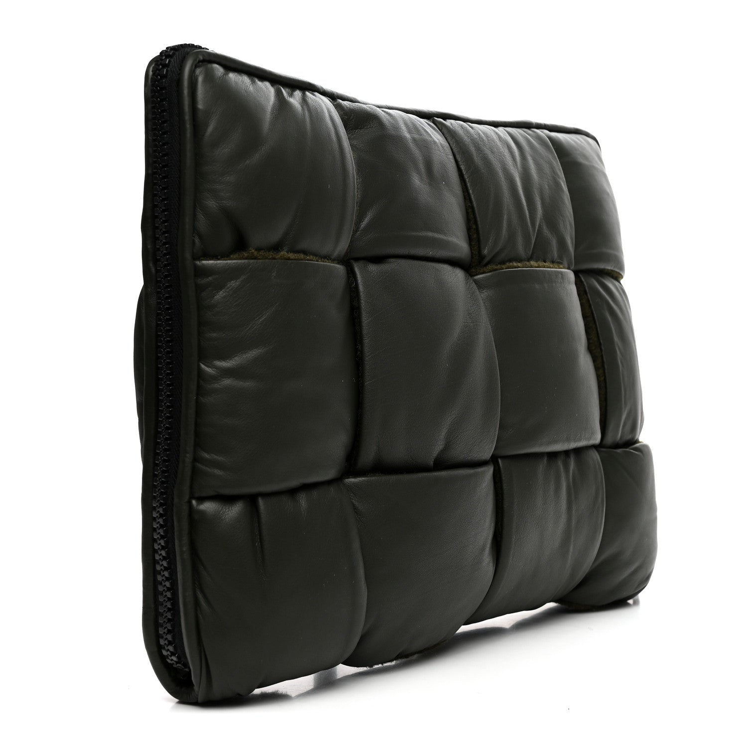 Calfskin Maxi Intrecciato Puffy Laptop Pouch Camping