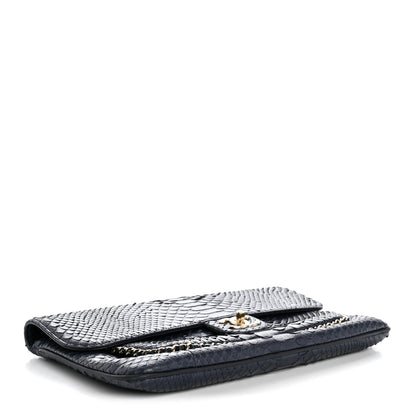Snakeskin CC Unchained Clutch Navy