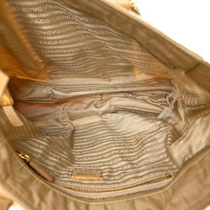 Tessuto Nylon Saffiano Tote Beige