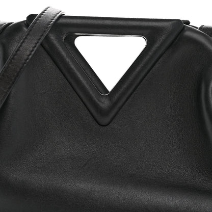 Calfskin Small The Point Triangle Bag Black