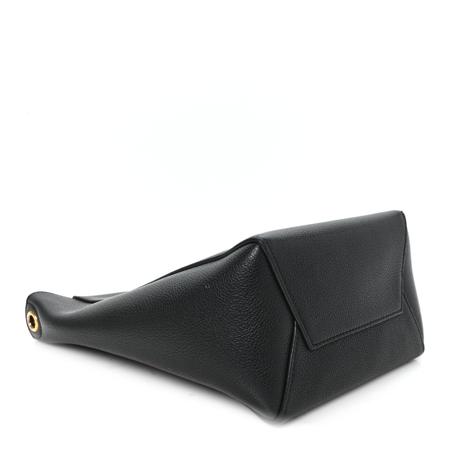 Soft Grained Calfskin Small Sangle Bucket Bag Black