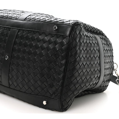 Nappa Intrecciato Weekend Bag Black