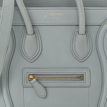 Drummed Calfskin Nano Luggage Almond