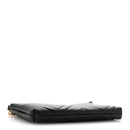 Calfskin Matelasse Mini GG Marmont Chain Bag Black