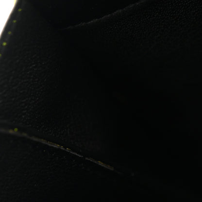 Patent Calfskin Matelasse Monogram Vicky Chain Wallet Neon Yellow