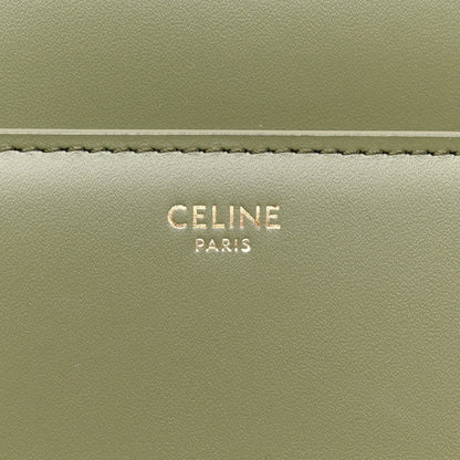 Satinated Calfskin Medium 16 Top Handle Bag Sage
