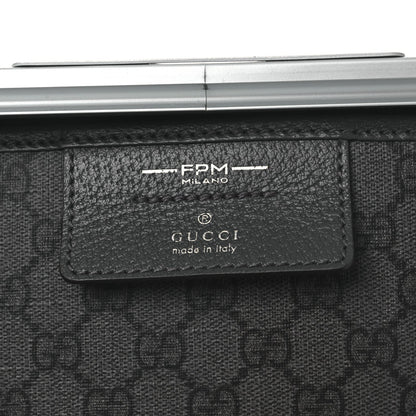 GG Supreme Monogram Aluminum Porter Beauty Case Silver