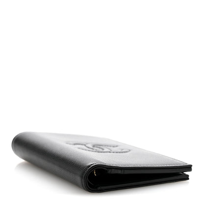 Caviar Timeless Passport Holder Black