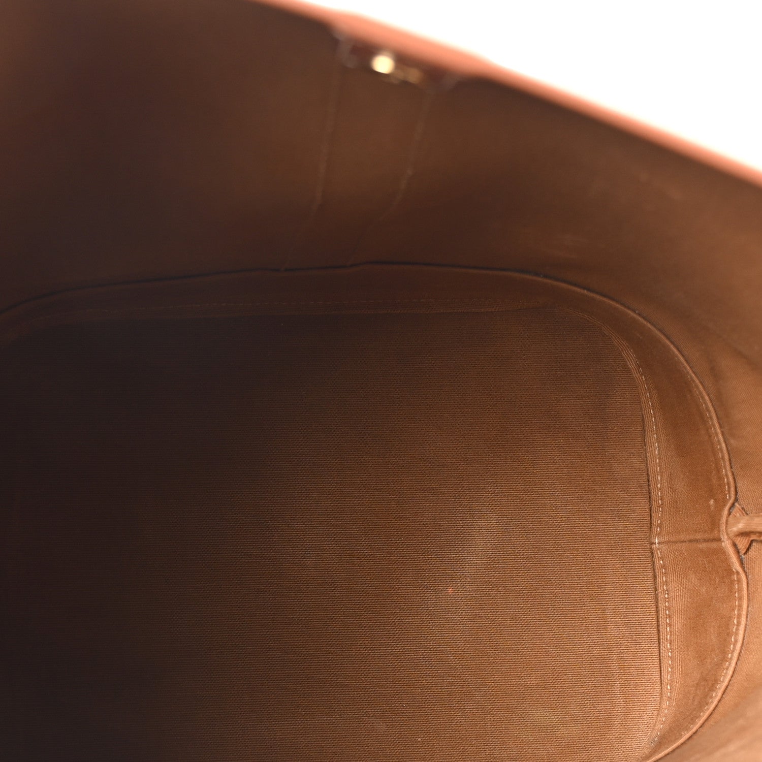 Triomphe Canvas Calfskin Medium Bucket Bag Tan