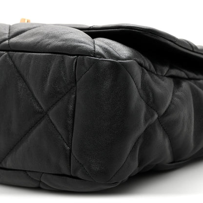 Lambskin Quilted Maxi Chanel 19 Flap Black
