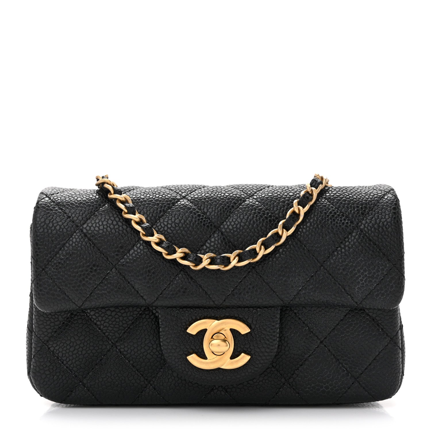 Caviar Quilted Extra Mini Flap Black