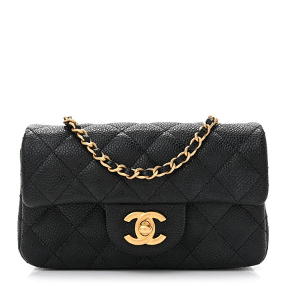 Caviar Quilted Extra Mini Flap Black