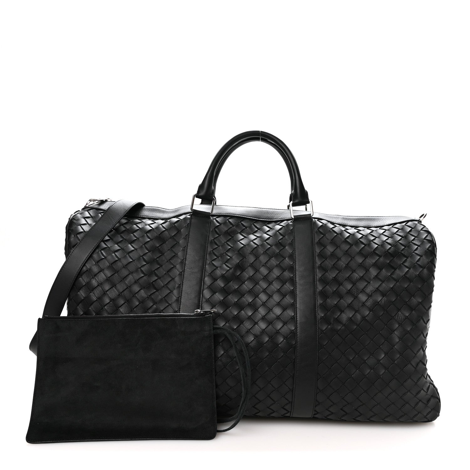 Nappa Intrecciato Weekend Bag Black