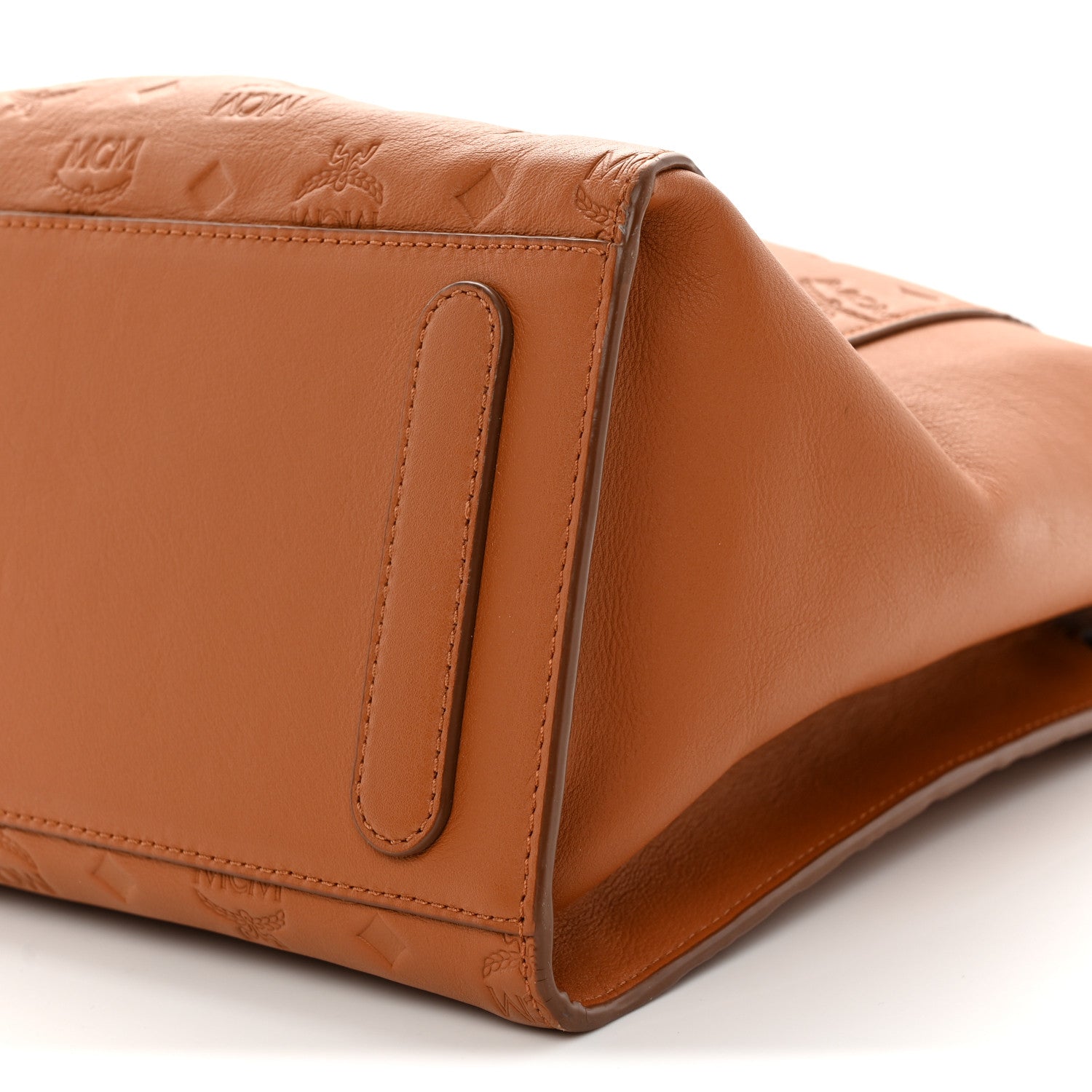 Calfskin Ottomar Monogram Essential Bucket Bag Cognac