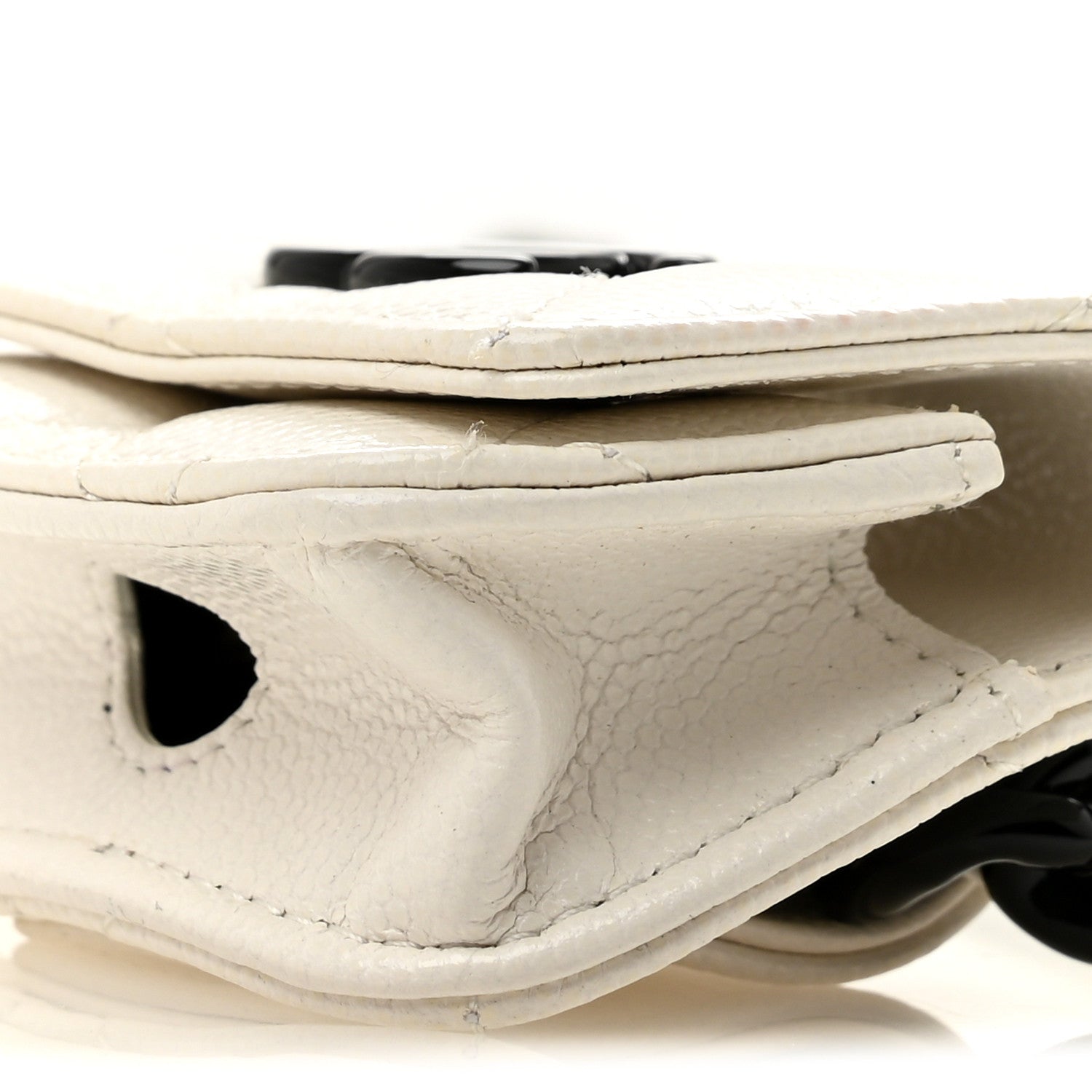 Caviar Quilted My Everything Airpods Pro Holder Belt White