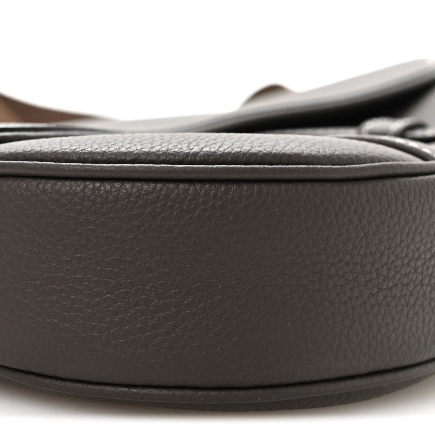 Grained Calfskin Mens Saddle Bag Ebony