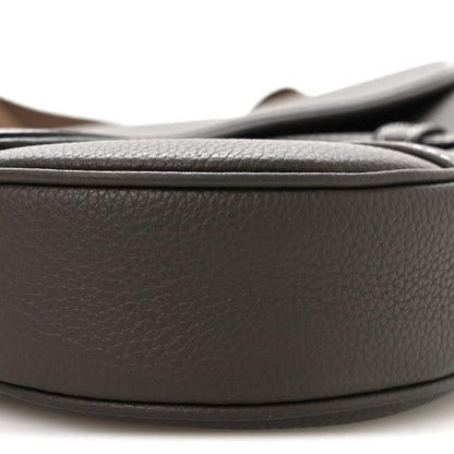 Grained Calfskin Mens Saddle Bag Ebony