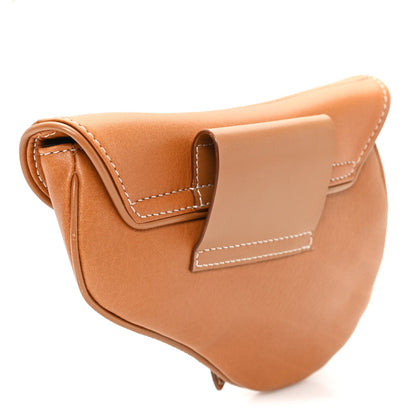Calfskin Saddle Belt Bag Tan
