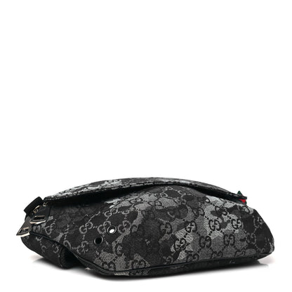 Denim Monogram Web Belt Bag Blue Multicolor