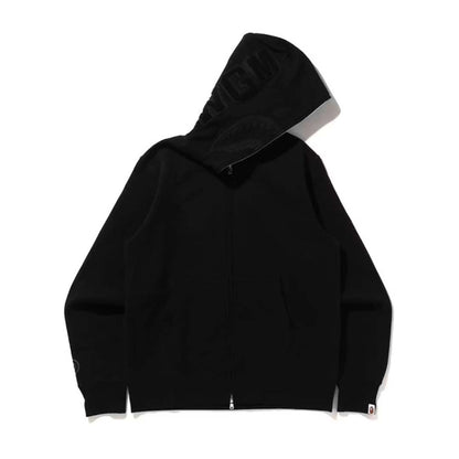 Bape Triple Black Shark Zip Up Hoodie