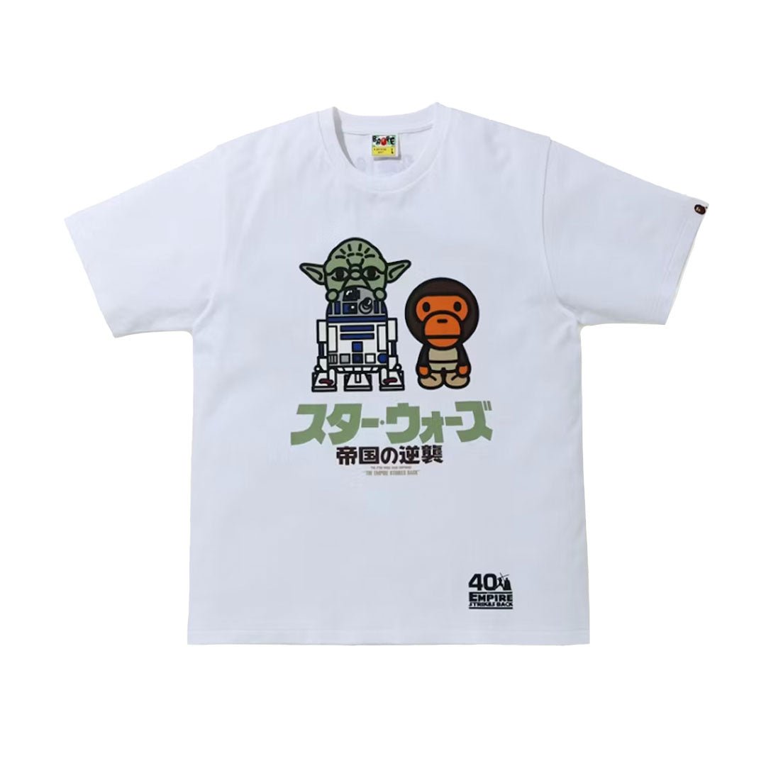 BAPE X Star Wars Baby Milo &amp; Yoda Tee White