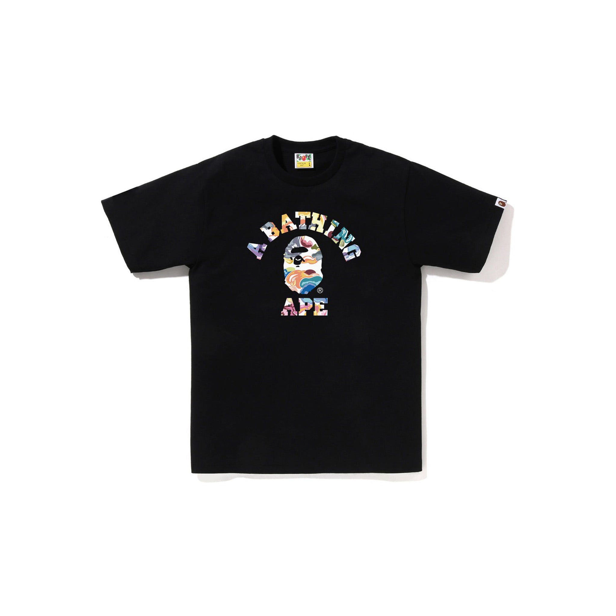 Bape Art Camo College Tee Black