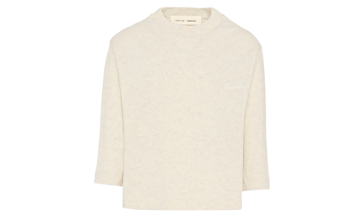Essentials Embroidered Classic Long Sleeve Tee GS "Oatmeal Heather" 785HO251361K