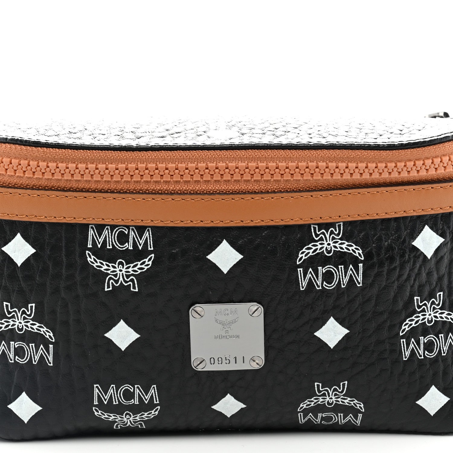 Visetos Small Fusten Belt Bag Black Cognac