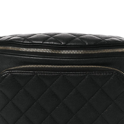 Caviar Quilted Business Affinity Waist Belt Bag Black