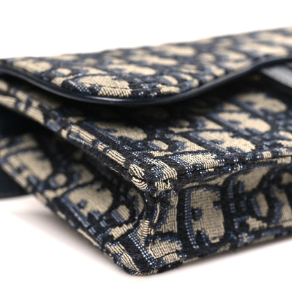 Oblique Saddle Belt Bag Blue