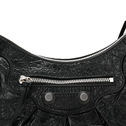 Agneau Arena Small Le Cagole Shoulder Bag Black
