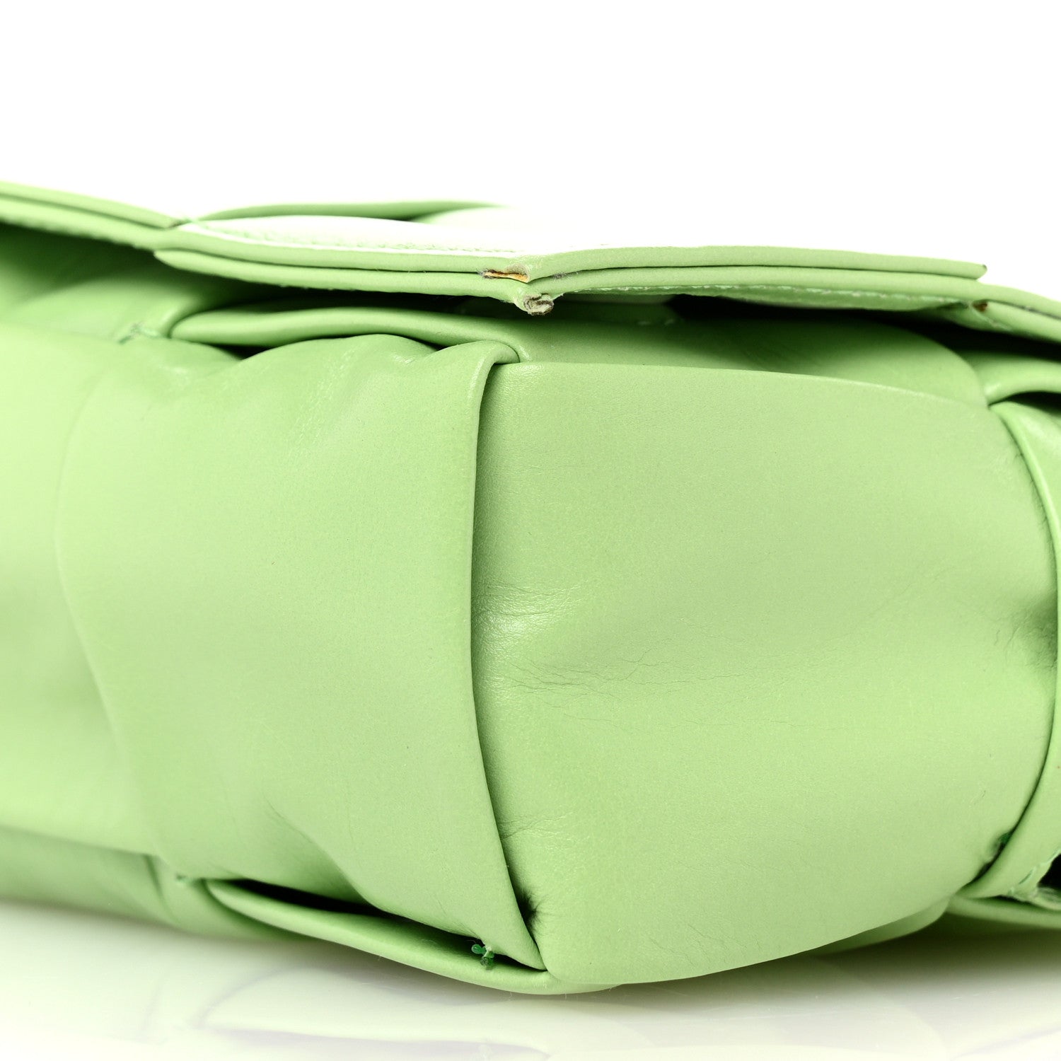 Paper Calfskin Intrecciato Cassette Belt Bag Pistachio