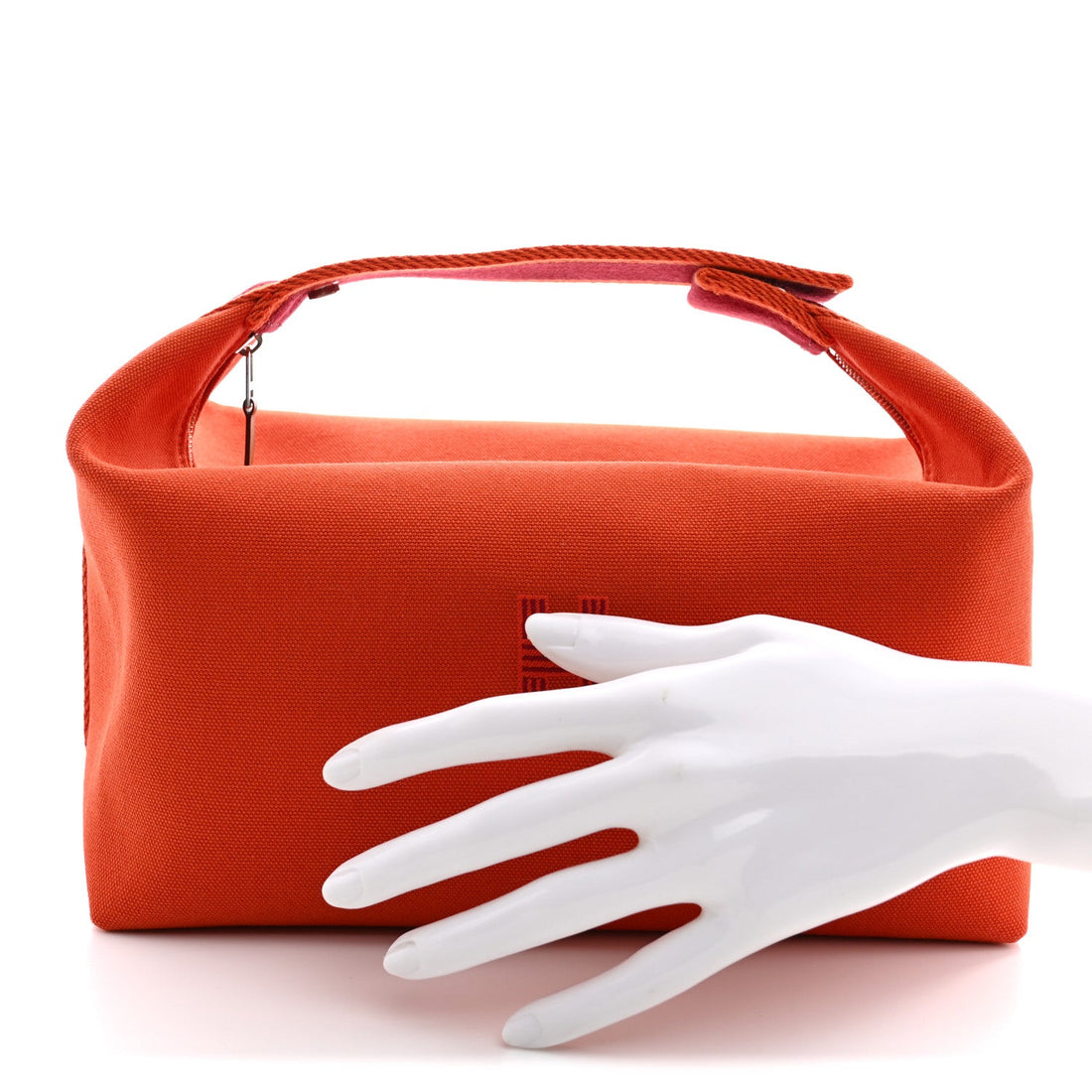 Canvas Large Bride-A-Brac Pouch Orange Feu Burgundy Orange Feu Burgundy