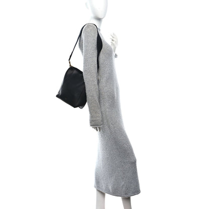 Soft Grained Calfskin Small Sangle Bucket Bag Black