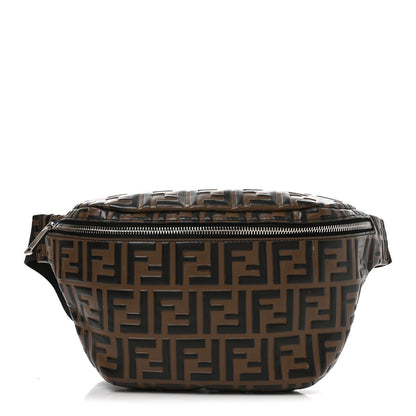 Vitello Century Bi-Color FF 1974 Embossed Belt Bag Maya Black