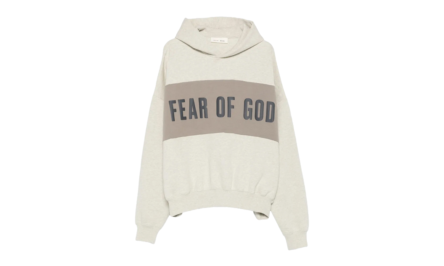 Essentials Cropped Relaxed Panelled Hoodie "Seal Vanilla Heather / Seal" RW00283 0134