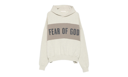 Essentials Cropped Relaxed Panelled Hoodie "Seal Vanilla Heather / Seal" RW00283 0134