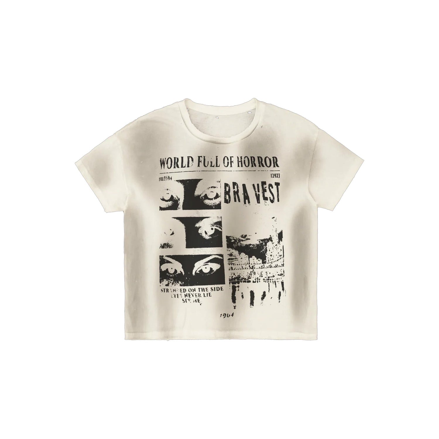 Bravest Studios Horrors Vintage Tee White