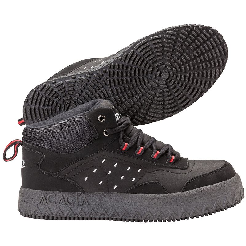 Acacia Bullet Lightweight Black/Red Broomball Shoes