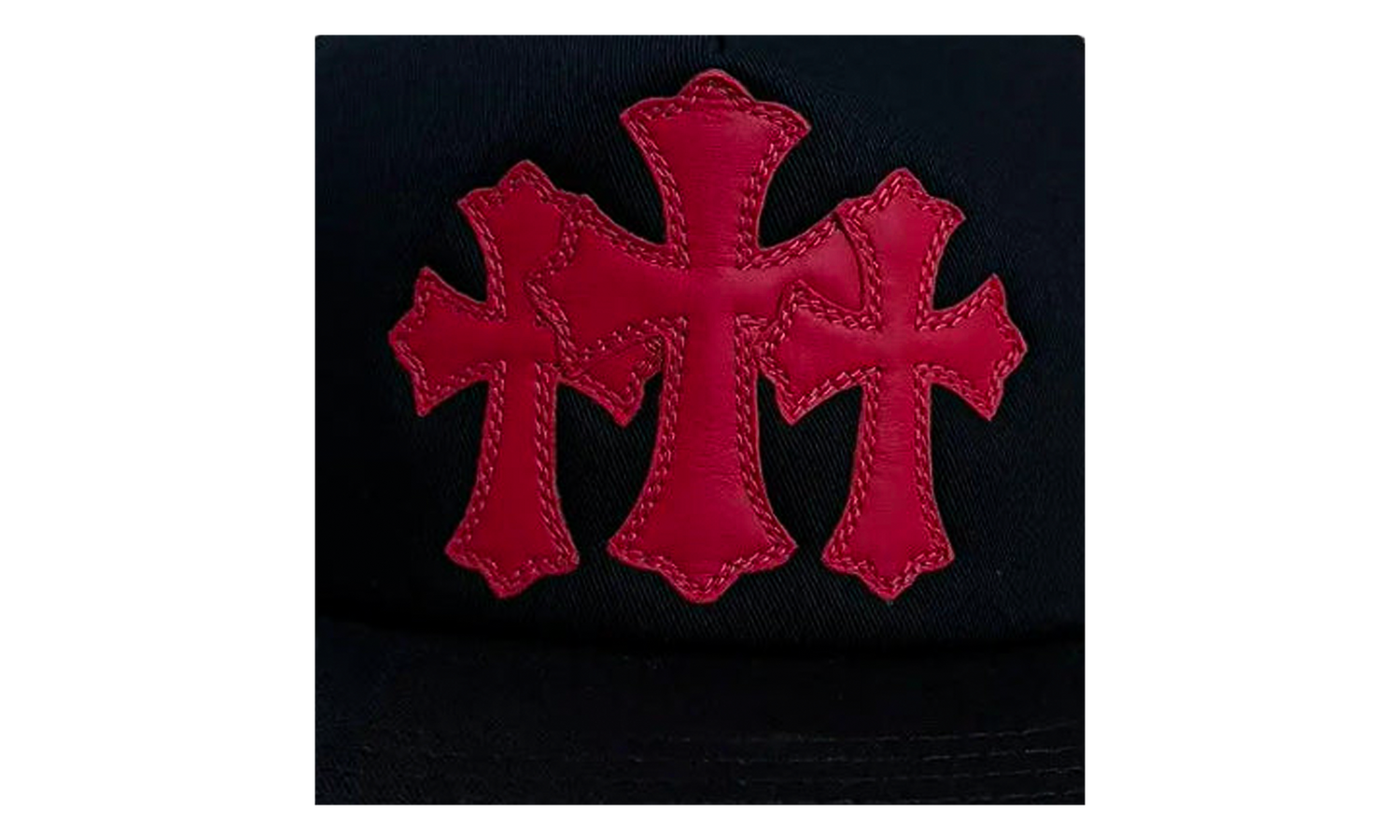 Triple Cross Patch Cemetery Trucker Hat "Black Red" CHRM1604