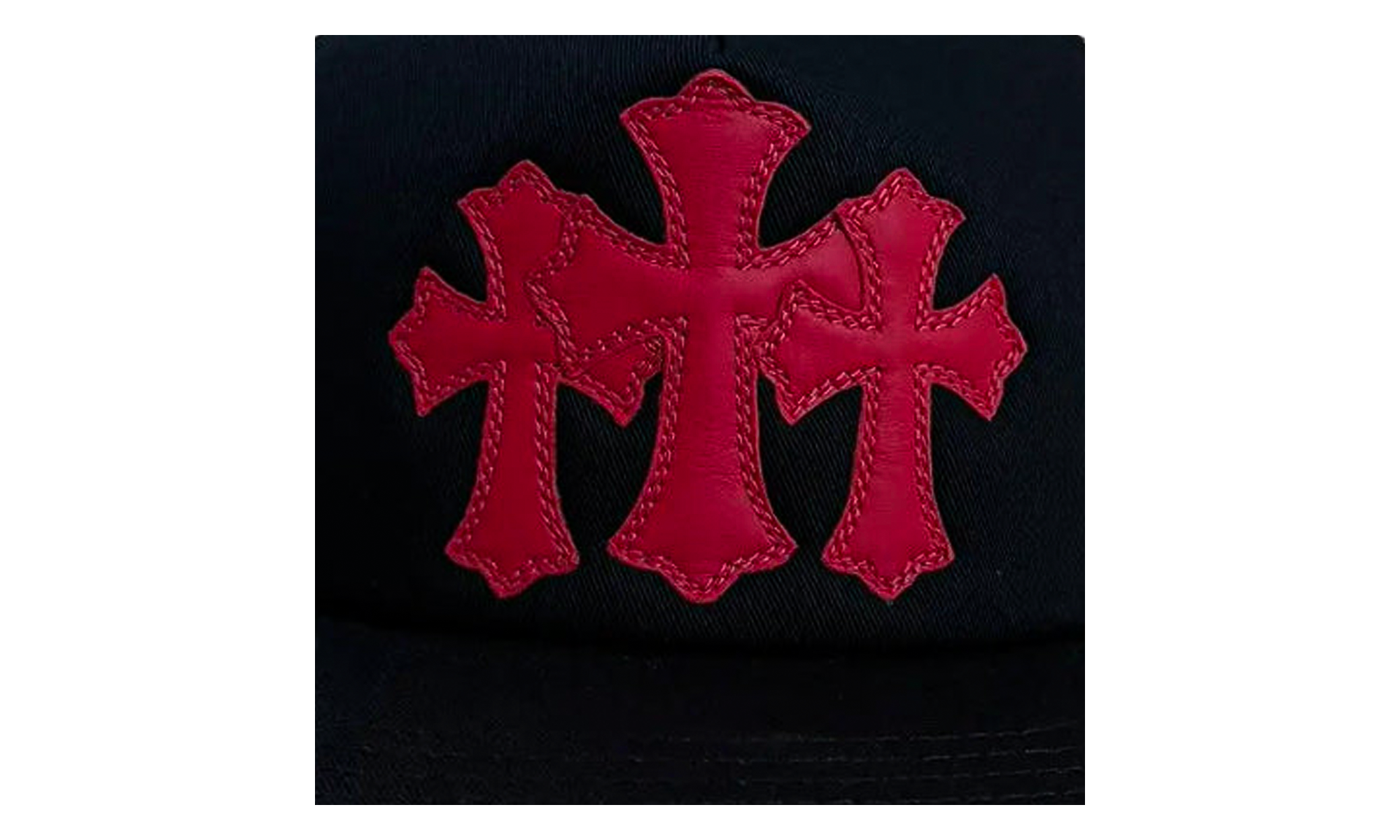 Triple Cross Patch Cemetery Trucker Hat "Black Red" CHRM1604