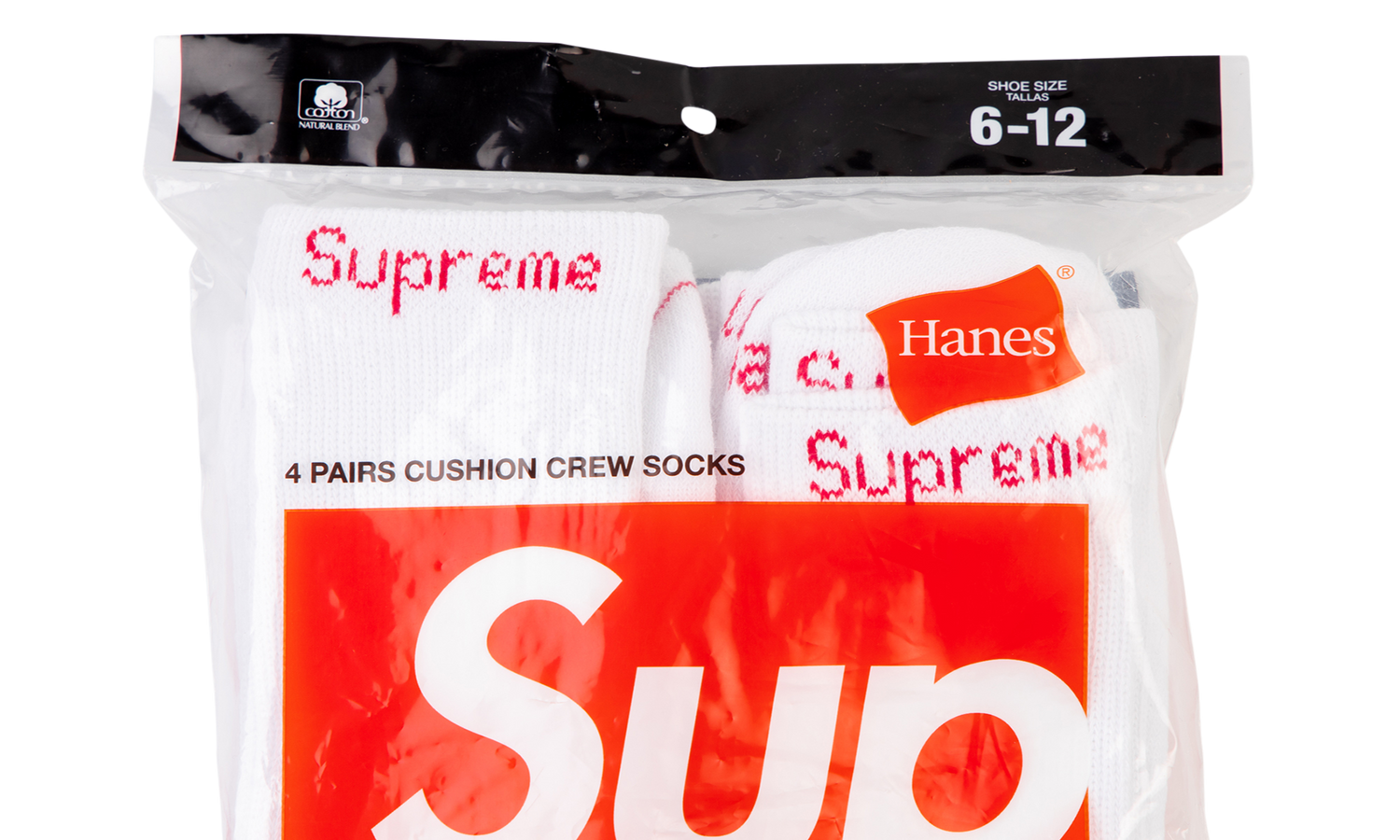 Hanes Socks (4) "White" SU0913