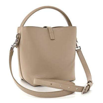 Shiny Calfskin Le 37 Small Bucket Bag Sea Salt