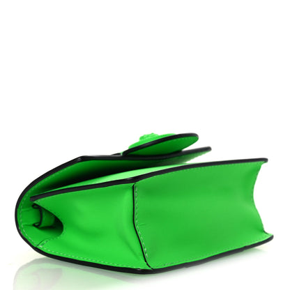 Calfskin Rubber Medusa Shoulder Bag Lime