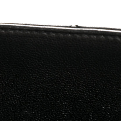 Lambskin Quilted Chaine Lettre Small Bucket Bag Black