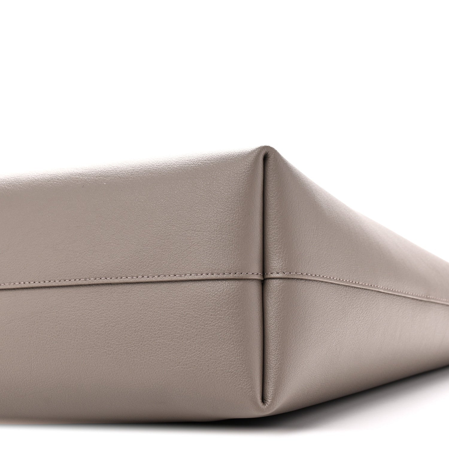 Calfskin Large Shopping Tote Oyster Gray