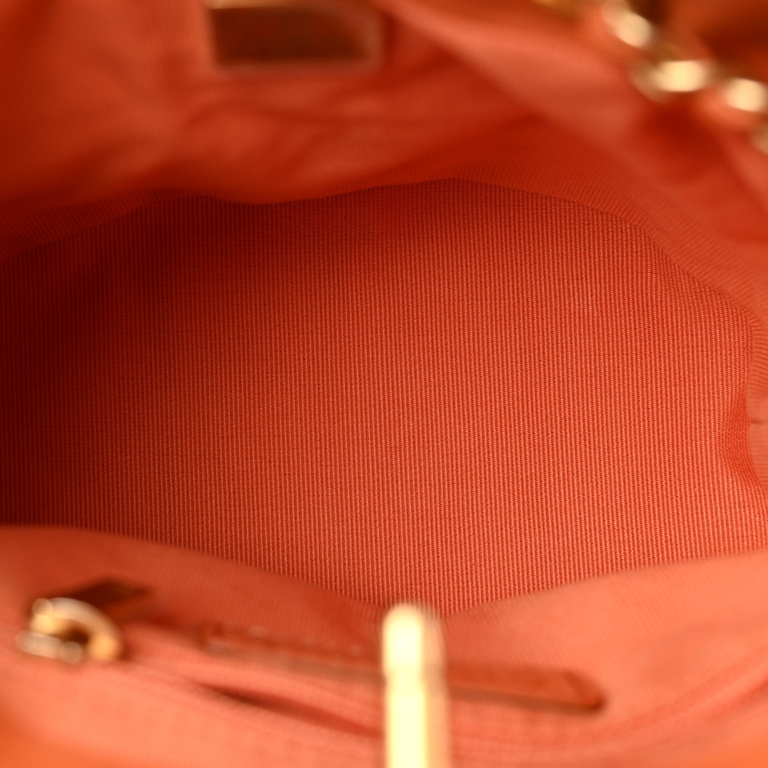 Calfskin Quilted Small CC Chain Bucket Backpack Orange