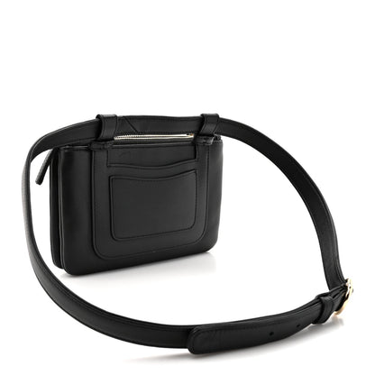 Lambskin CC Mania Waist Belt Bag Black